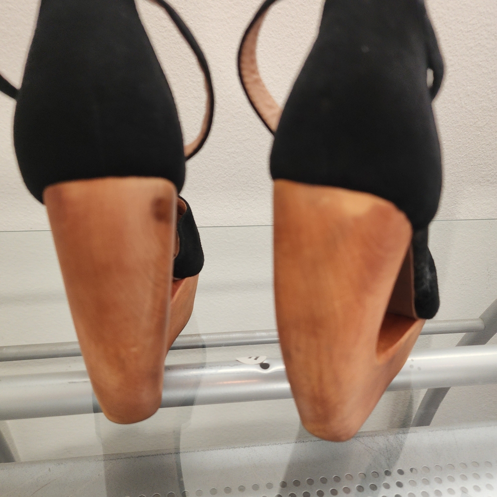 Jeffrey Campbell Edgy Indie Sleeze Whimsigoth Black and Tan Wedge Shoes - Picture 4 of 6